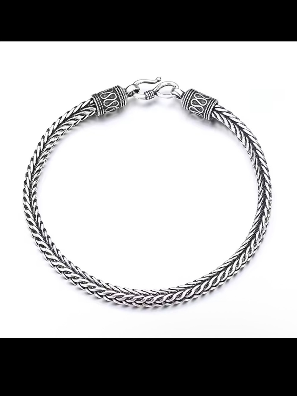 Classic Braided Men's Bracelet in Silver